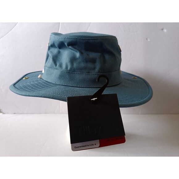Tilley The Wanderer Classic T3 Hat Size 7 5/8 Blue Made In Canada - Picture 2 of 7